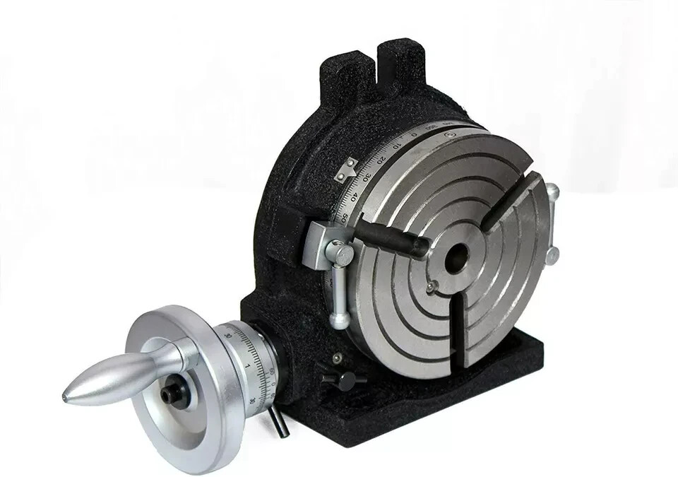 6" Inch Rotary Table Horizontal Vertical 150 mm HV6 3 slots for Milling Machine
