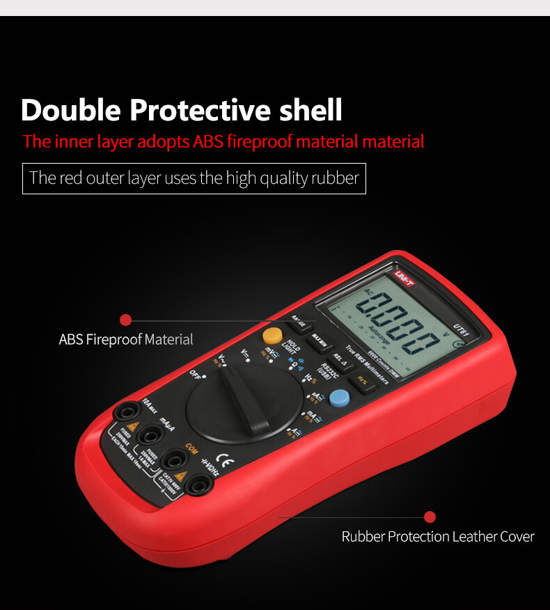UT61E Digital Multimeter Meter True RMS 1000V AC DC Multimeter Voltage Tester