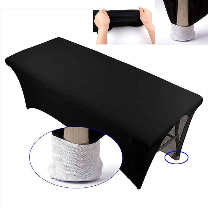 Elastic Bed Cover Sheet Table Sheet Tablecloth for Lash SPA Makeup Salon Orange