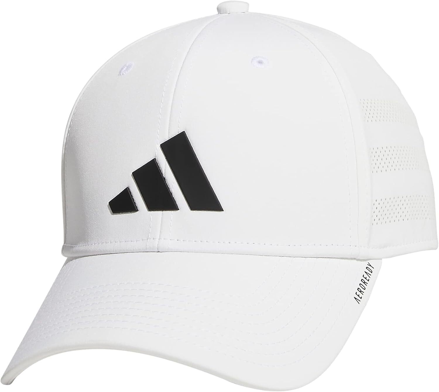 adidas Men's Gameday Structured Stretch Fit Hat 4.0 Large-X-Large, White/Black