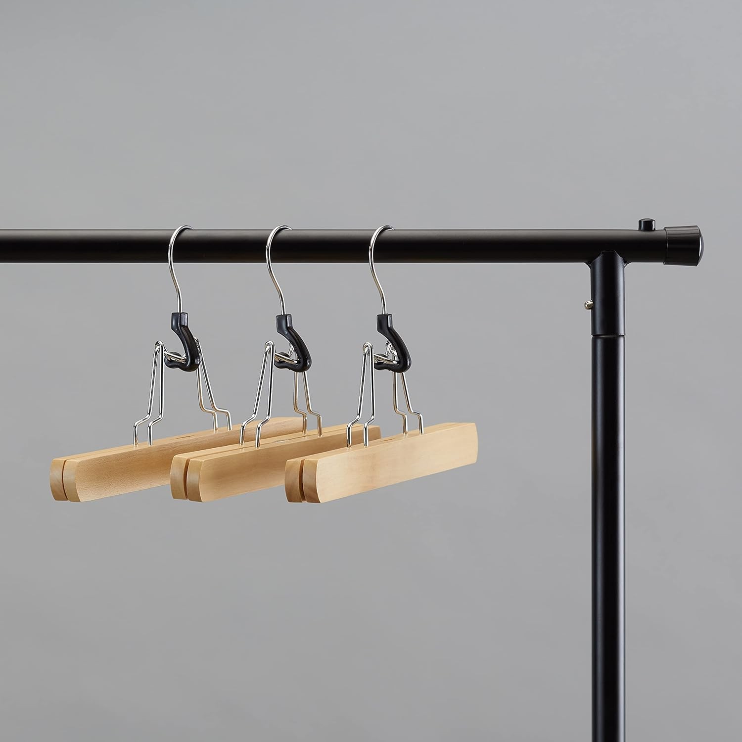 Sturdy Wooden Pants Hangers Natural 10-Pack