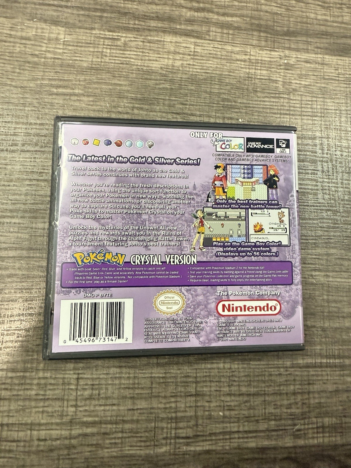 Pokémon Crystal Version Pokemon CASE ONLY Game Boy Color GBC Box