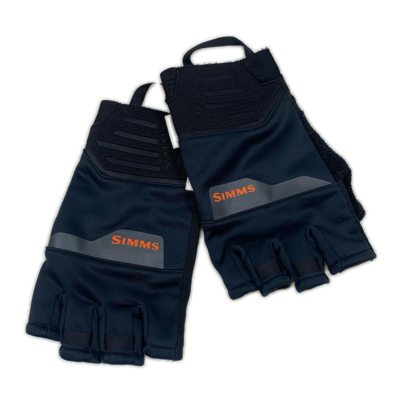 SIMMS Gloves, Size L, Navy, Windstopper Half-Finger Gloves Navy