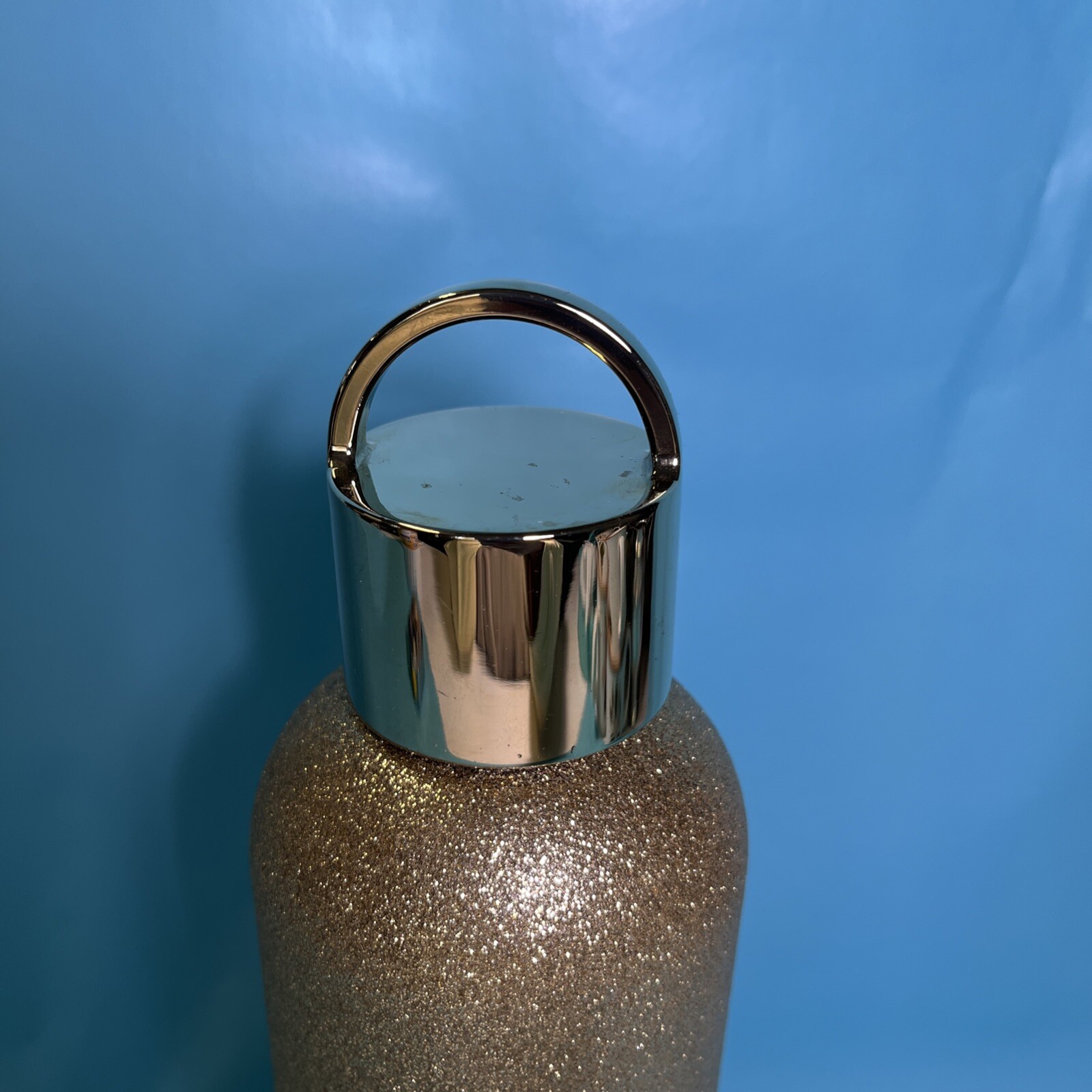Lenox Kate Spade Gold Glitter Stainless Steel Water Bottle Thermos 17 Oz