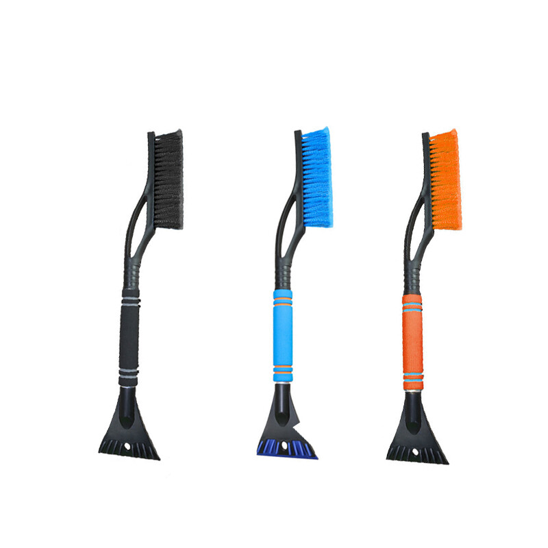 2-in-1 Ice Scraper W/ Brush Car Windshield Detachable Snow Remove Cleaner Orange