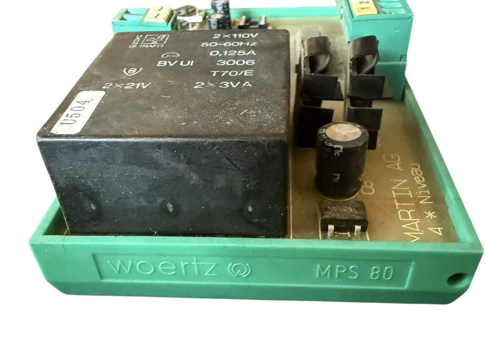 Woertz MPS 80 Terminal Hahn Transformer