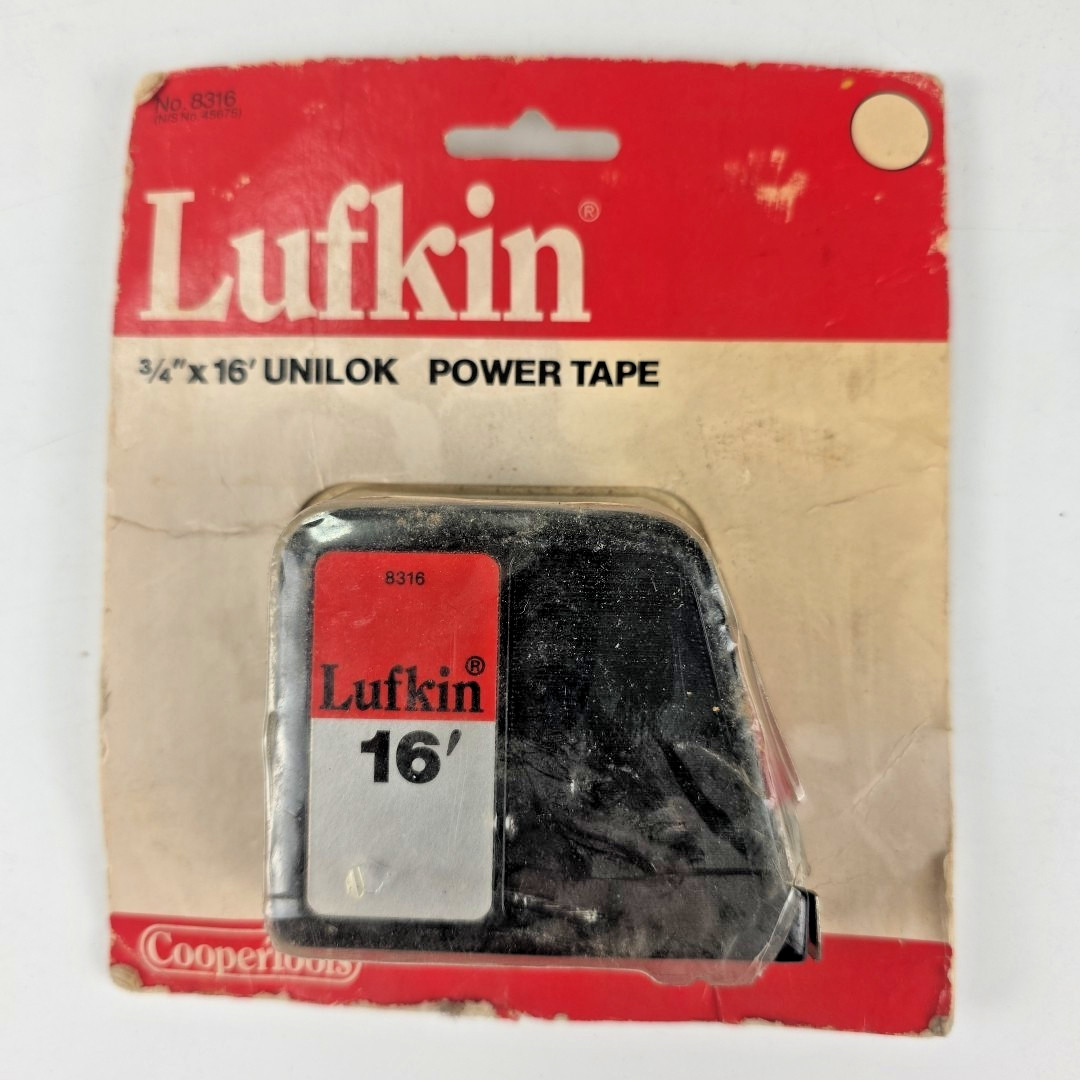NEW Vintage Lufkin No. 8316 Ultralok Power Yellow Tape Measure 3/4" x 16'