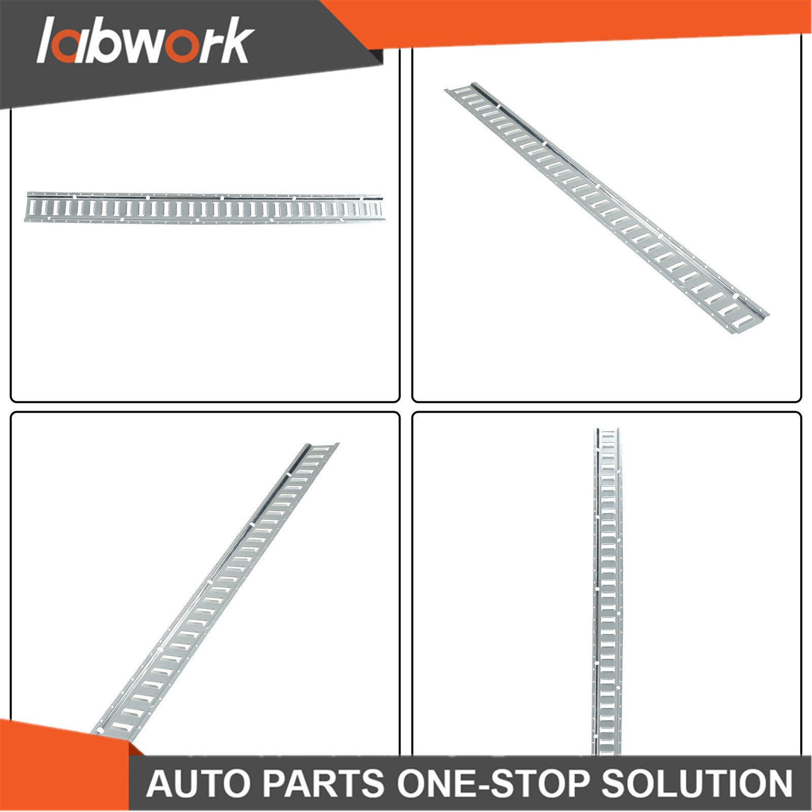 Labwork E Track Tie-Down Rail Kit 2× 5' E Track Rails 12’ 16’ 20’ Ratchet Straps
