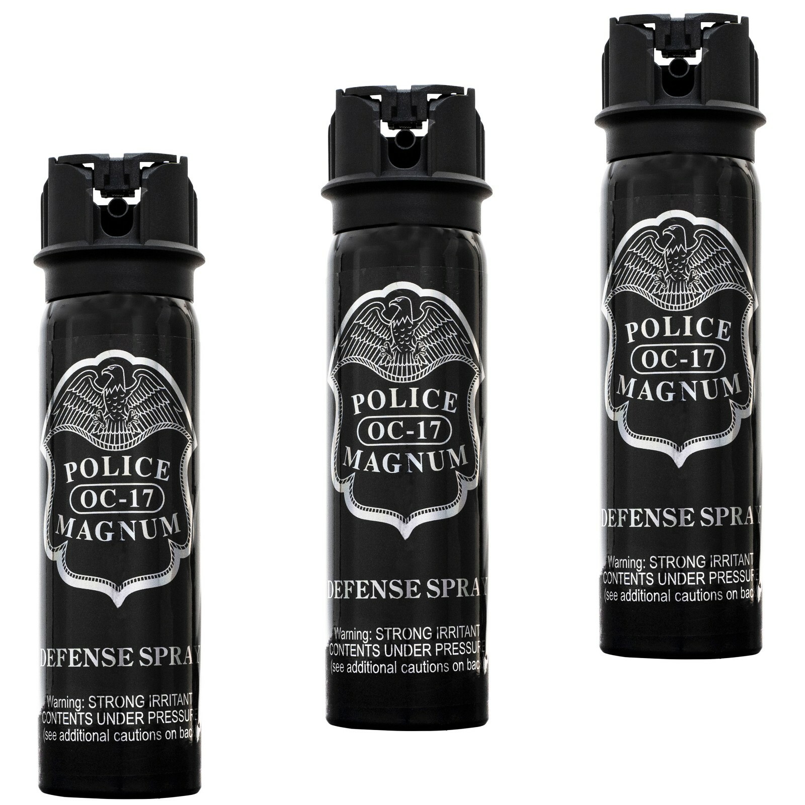 3 POLICE MAGNUM Pepper Spray Self Defense 4oz Flip Top Safety Fogger Protection