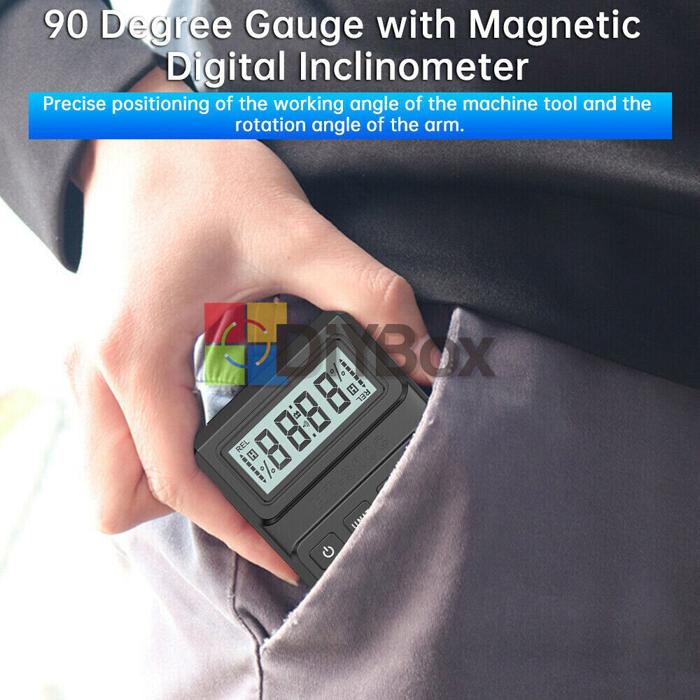 Magnetic Digital Protractor Angle Finder Bevel Gauge Inclinometer Level Meter