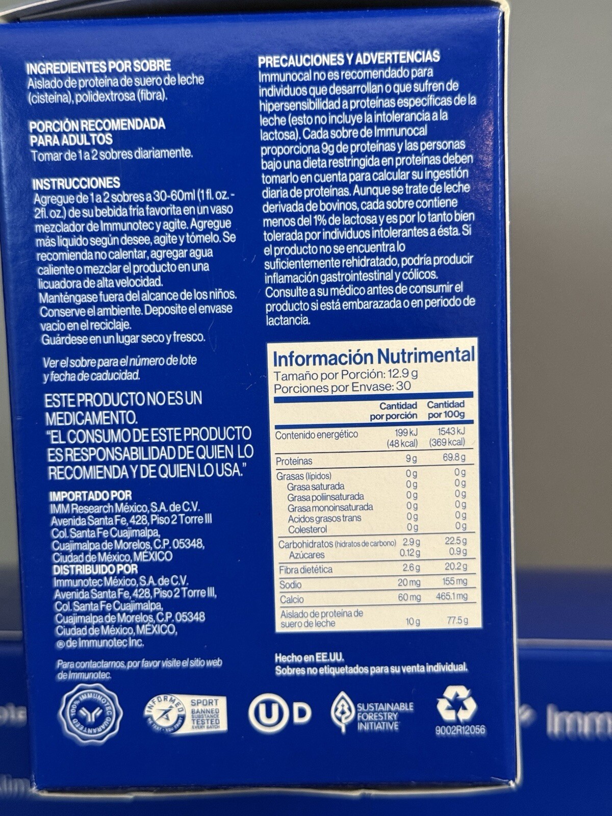 Immunocal Classic Blue Mx 5 Boxes EXP 2026