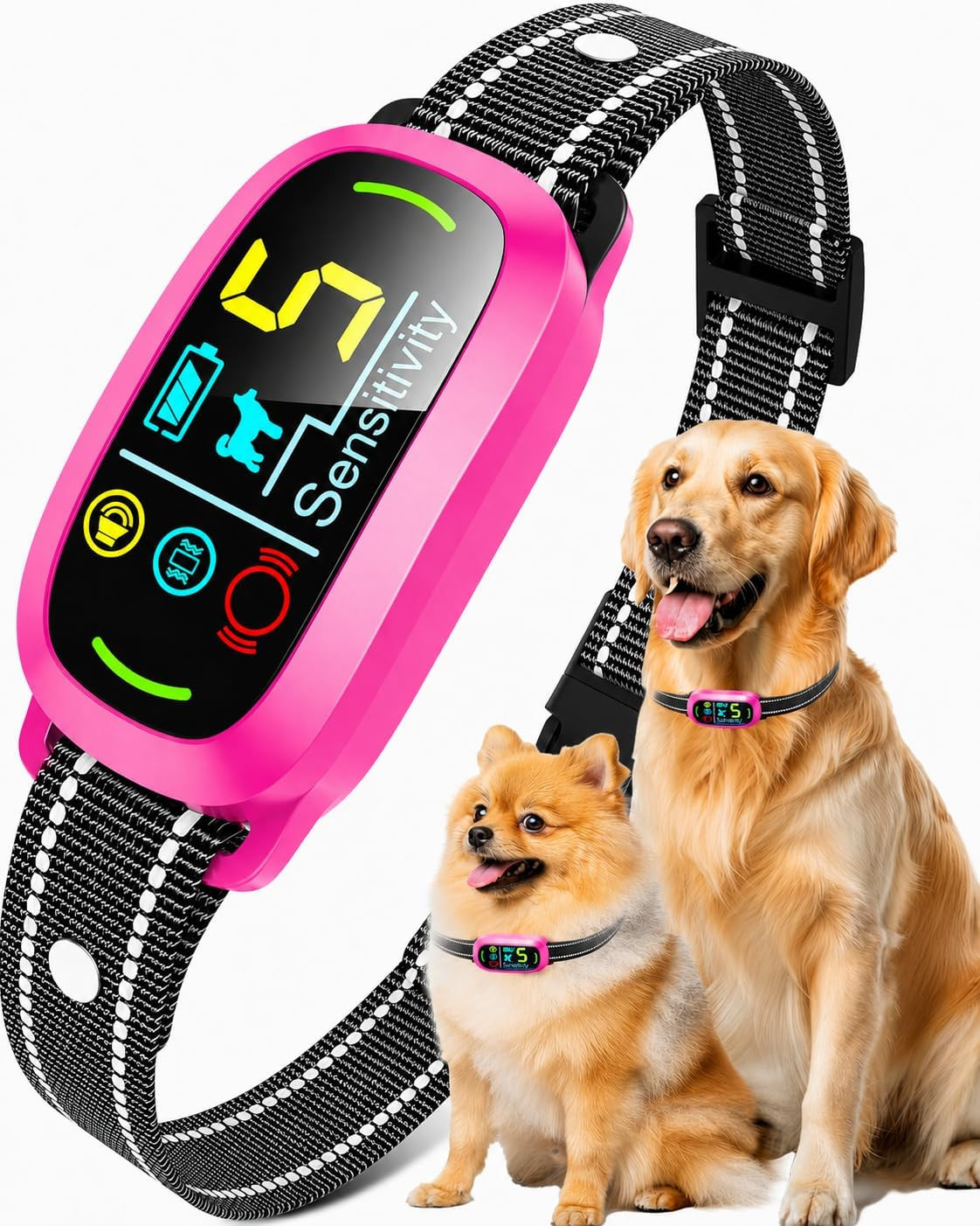 Smart AI Bark Collar for Large Medium Small Dogs, anti Barking Device with 5 Wor