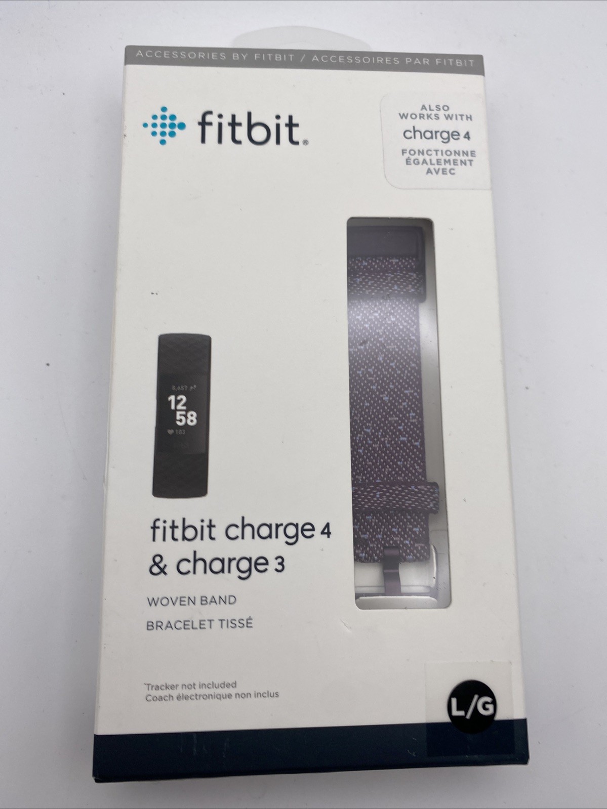 NEW Fitbit Charge 3 or 4 Woven Band Large Maroon NIB