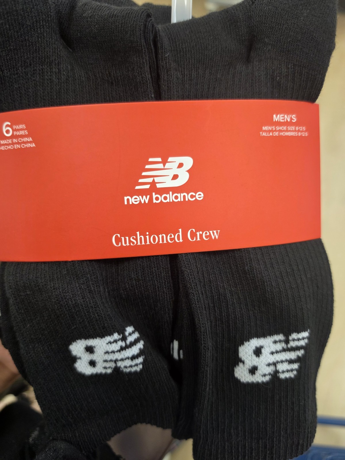 New Balance® Men's Cushion Crew Socks 6 Pairs