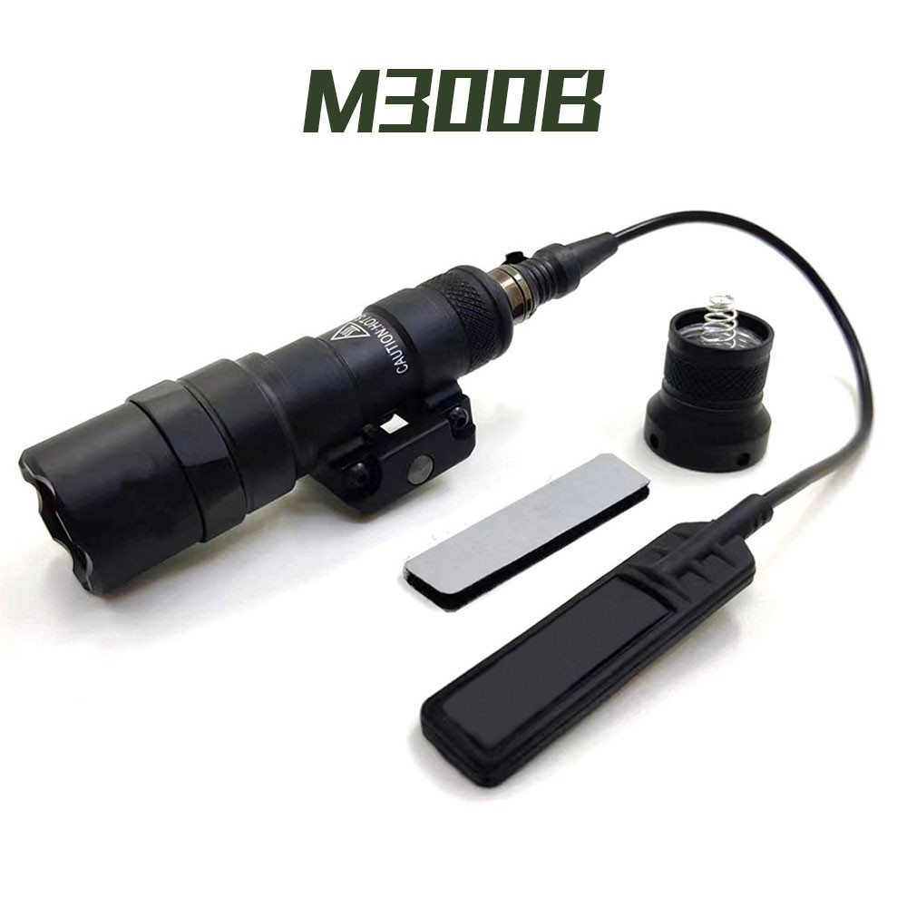 Tactical Light M300B Mini Weaponlight With Button Light Switch For Rifle Gear US