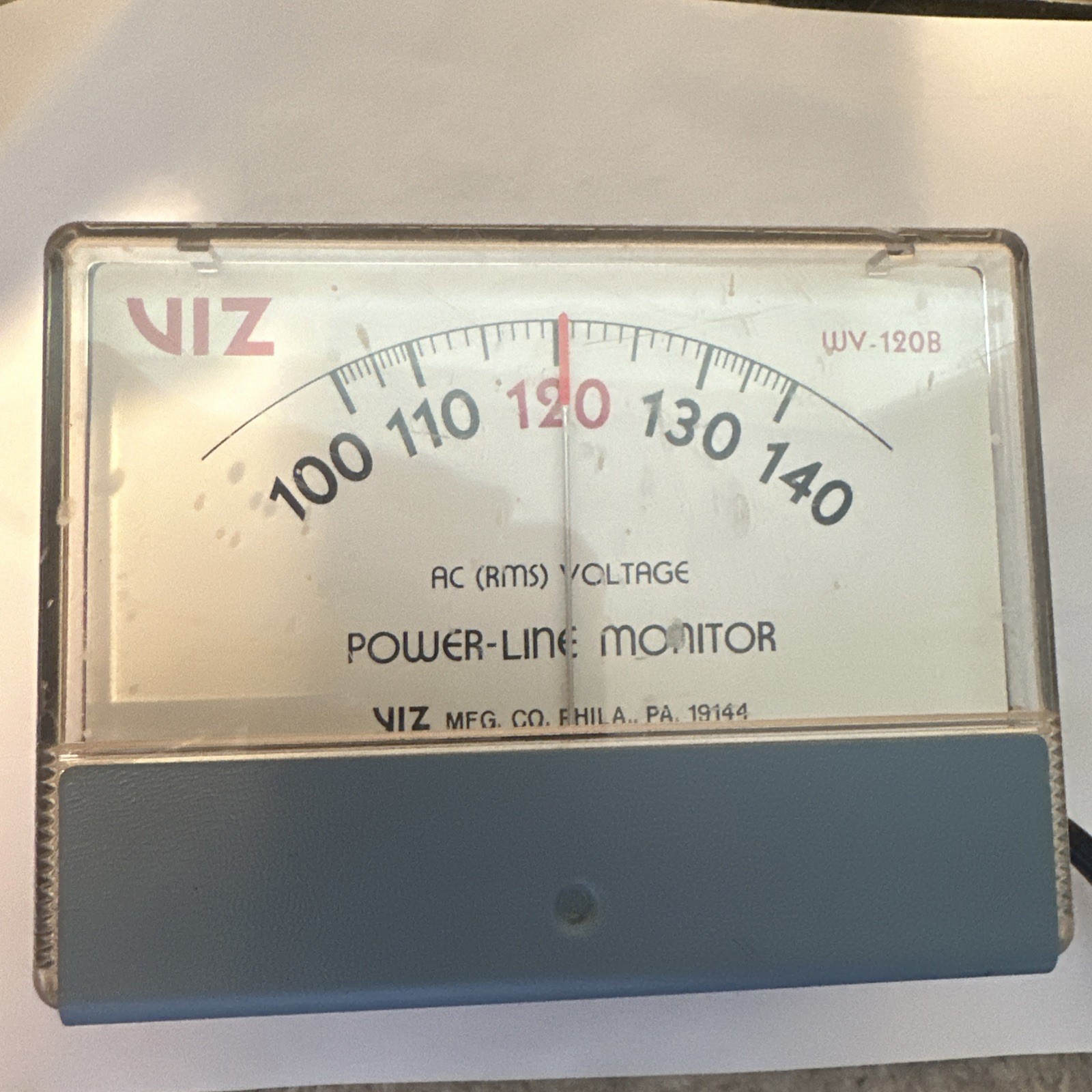 VINTAGE VIZ POWER LINE VOLTAGE MONITOR MODEL WV-120B Tested And Working (NOTE)