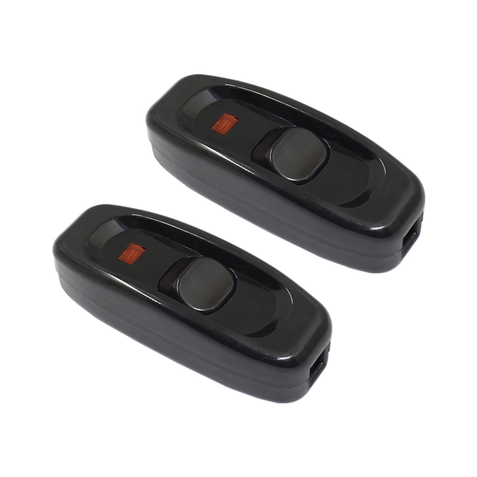 Coufce 2 Pcs 10A 250V Inline On/Off Switch, Black Light Switch for