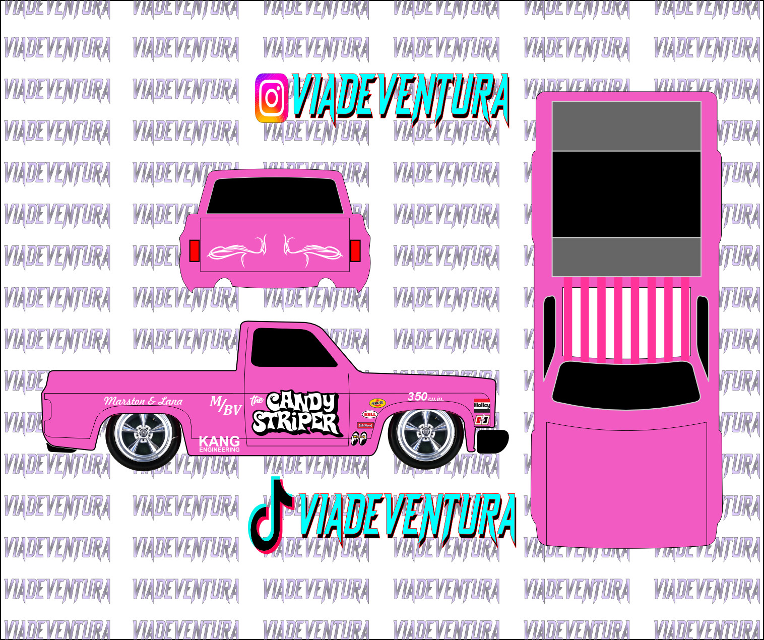 Candy Striper 1/64 83 Silverado WHITE TONER Universal Waterslide Decal for Hot