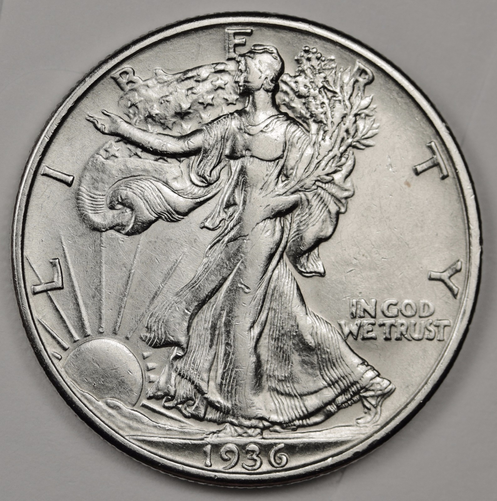 1936-d Walking Liberty Half.   A.U.  117143  (Inventory F)
