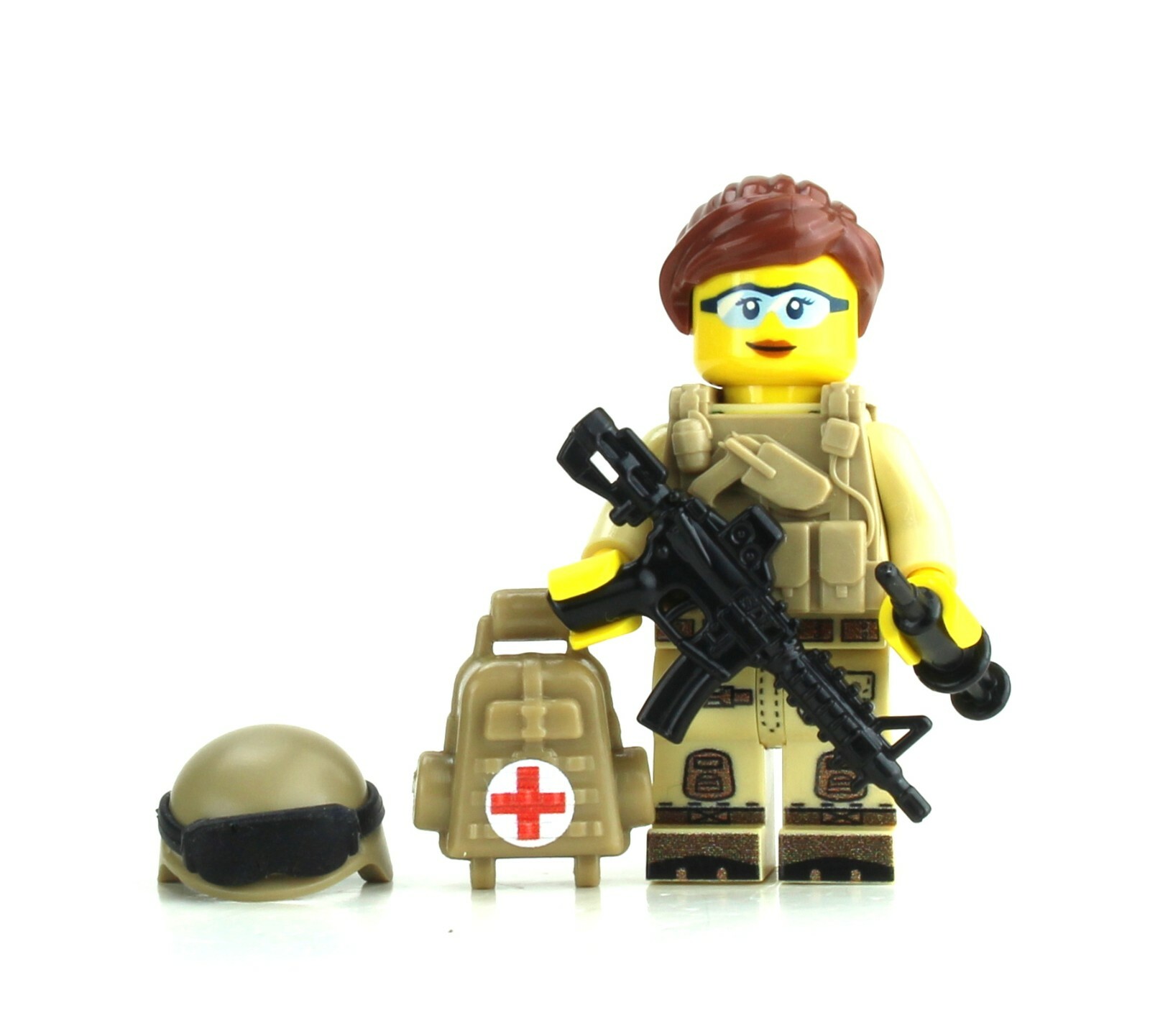 Battle Brick Women of Valor Combat Medic custom made with real LEGO® minifig