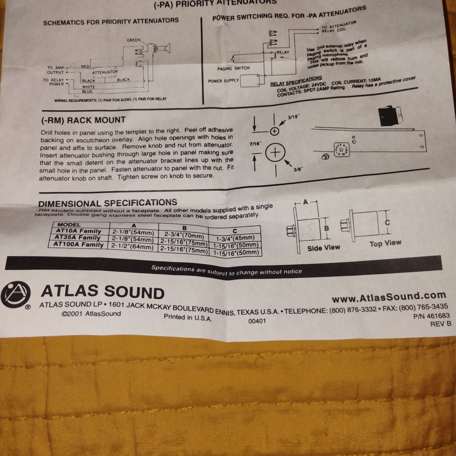 Atlas Sound LP AT100A