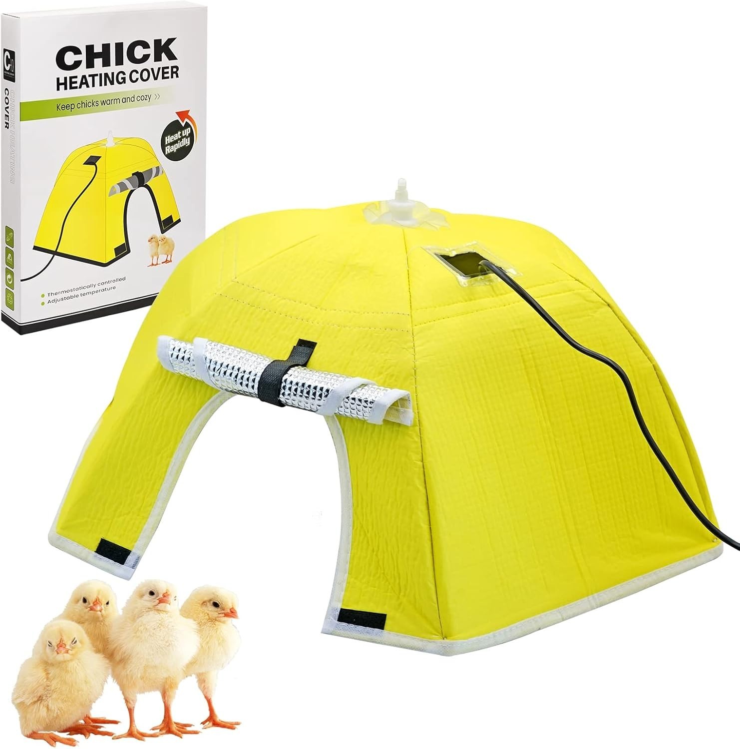 Chicken Brooder Box With Heater Plate Foldable Chick Warmer For Newborns