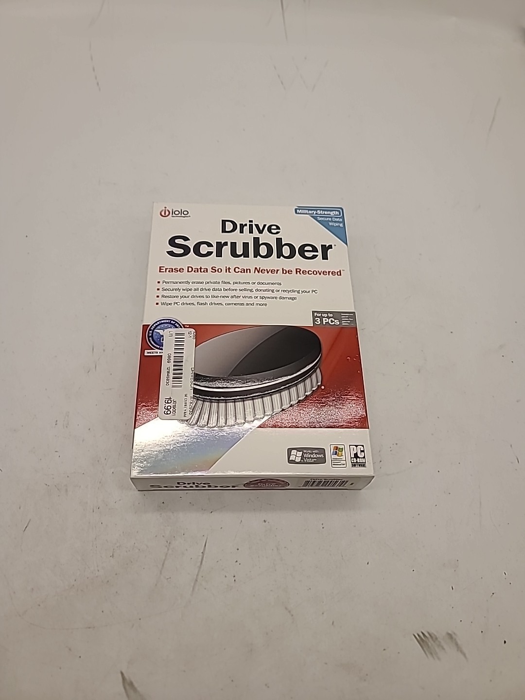 GENUINE Iolo Military Grade Drive Scrubber For Windows 1 Year Service 3 Users