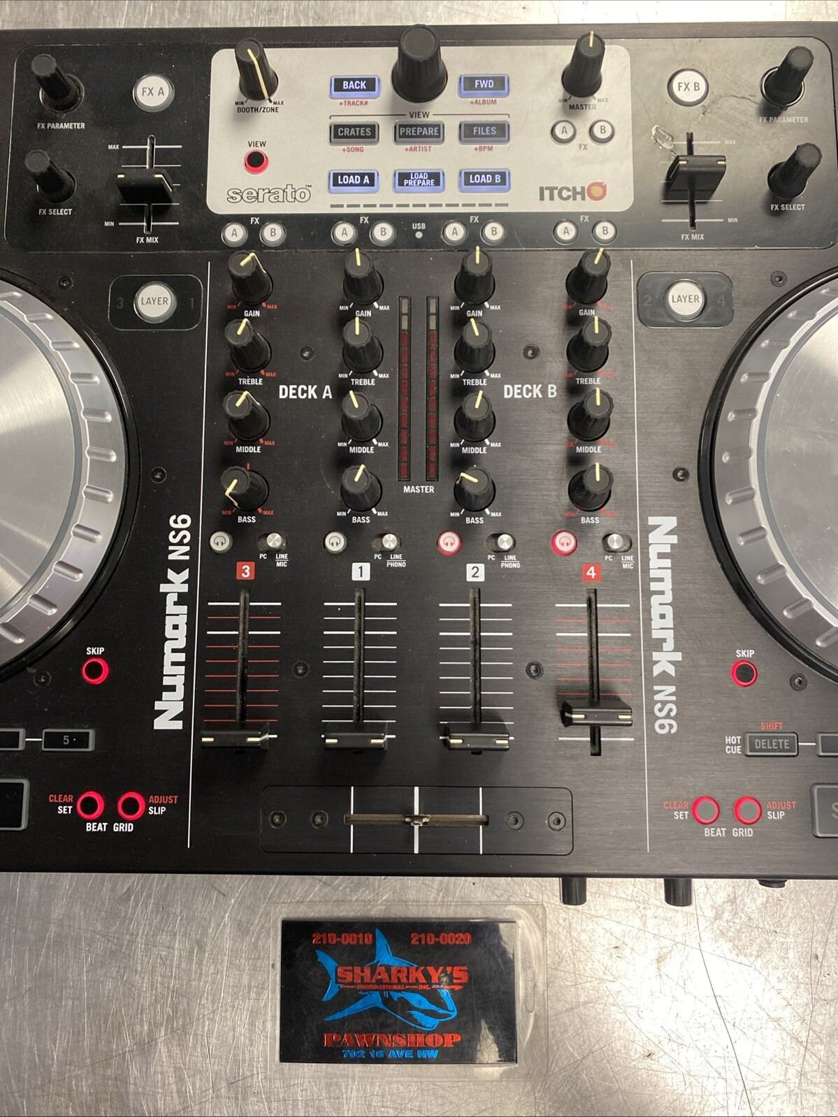 Numark NS6 4 Channel DJ Controller Untested