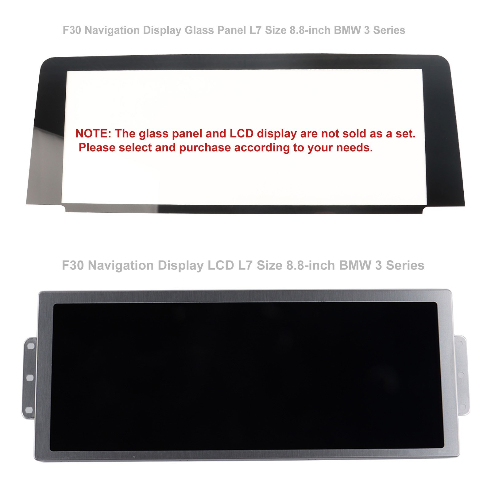 8.8"  2012-2017 BMW 2 3 4 Series  L7 CID Navigation LCD Display+Glass panel