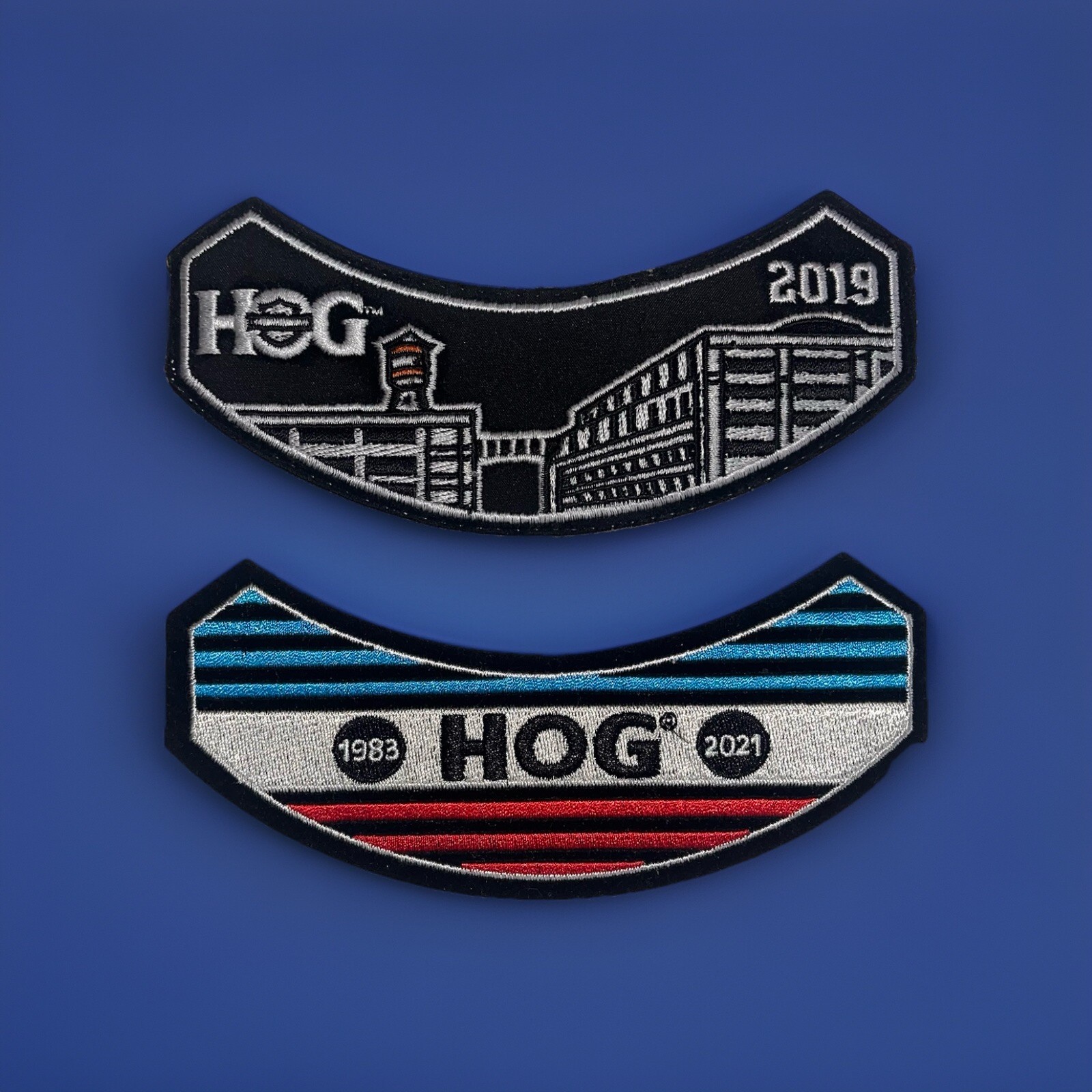 2 Harley Patches - HOG 2019 / HOG 83-21 Motorcycle
