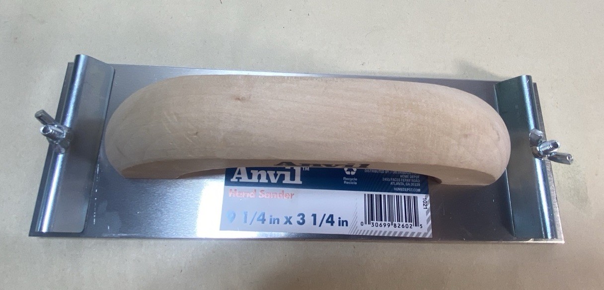 4 DRYWALL Hand Sanders  9-1/4" X 3-1/4" Aluminum Base / Wooden Handle ANVIL