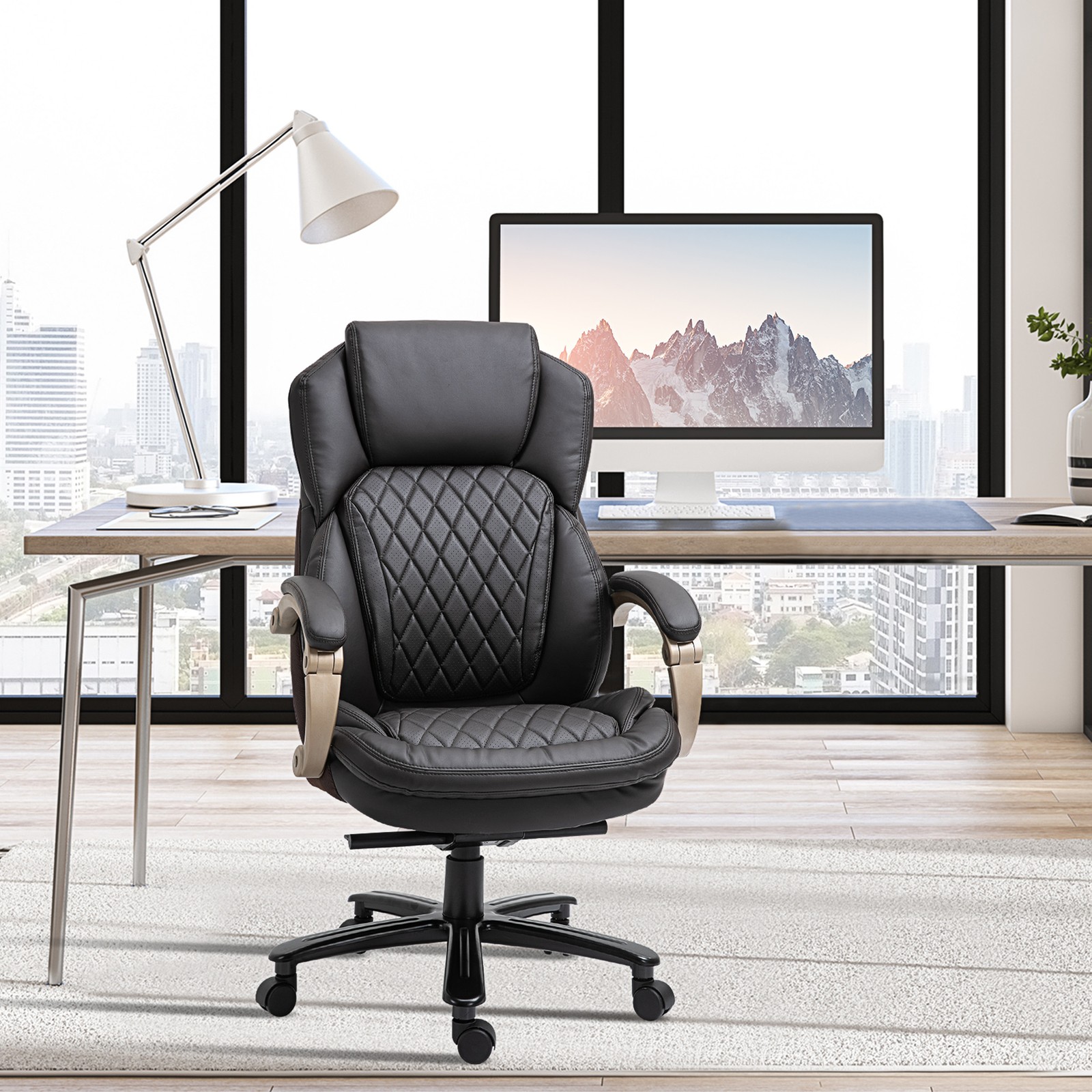 Big and Tall Executive Office Chair with Wide Seat