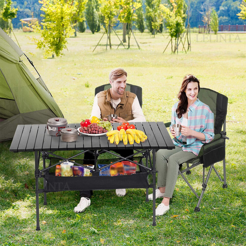 Folding Table Camping Side Table 47 inch Lightweight Outdoor Aluminum Table+Bag