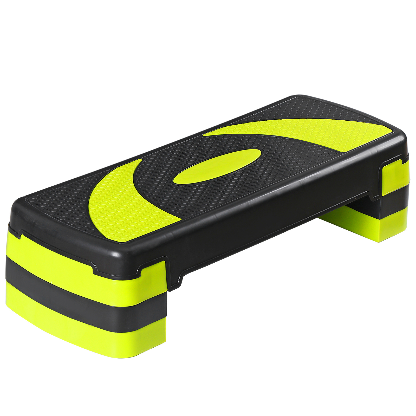 Adjustable Aerobic Stepper Workout Step with 4 Risers Exercise Platform Trainer