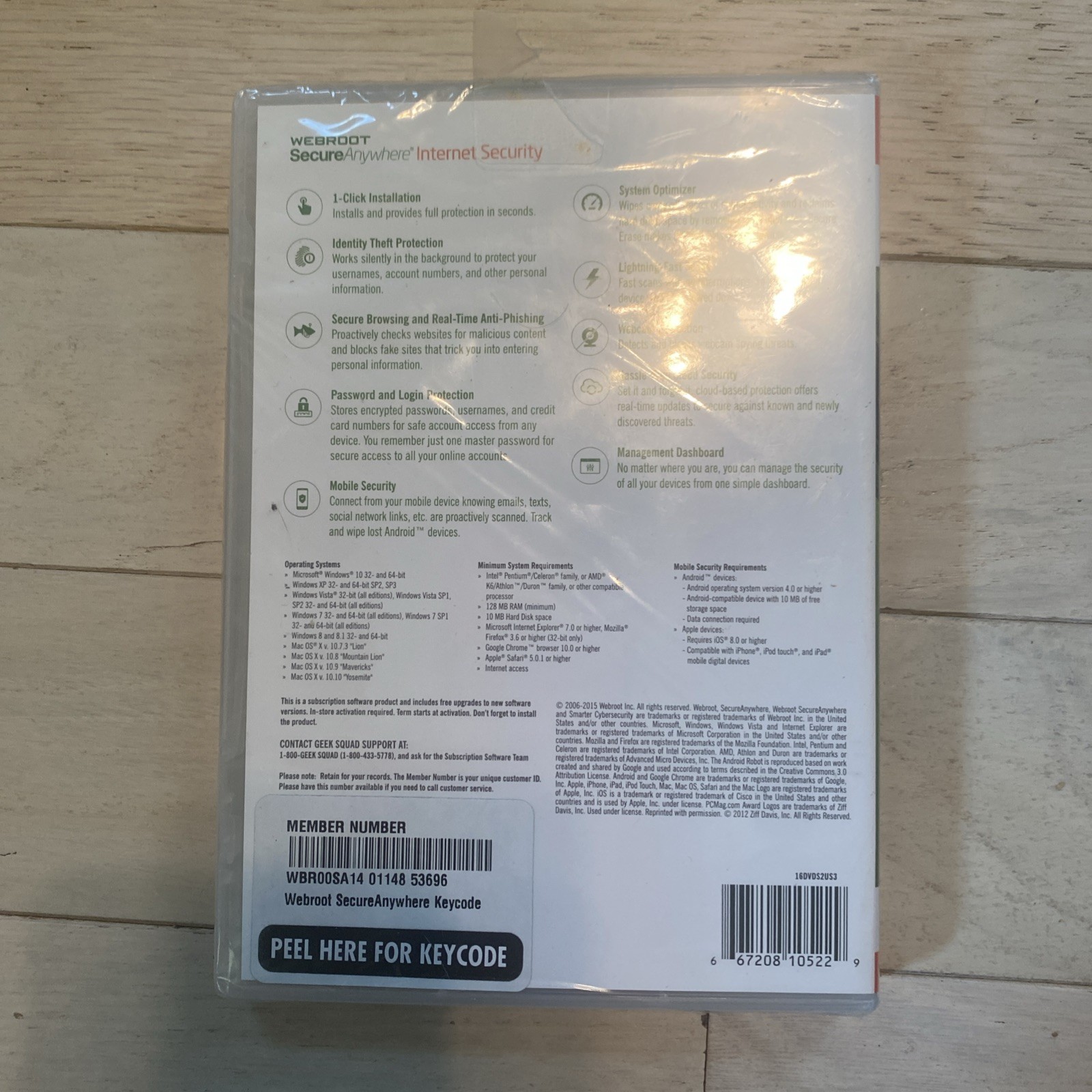 Webroot Secure Anywhere Internet Security Brand New SEALED!