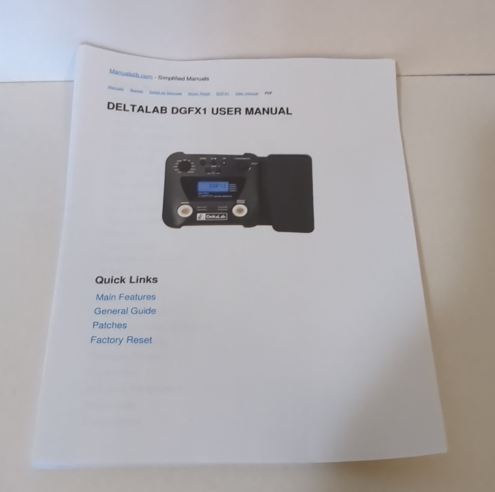 DeltaLab DGFX1 Digital Multi-Effects Processor for Electric Guitar w/AC adapter