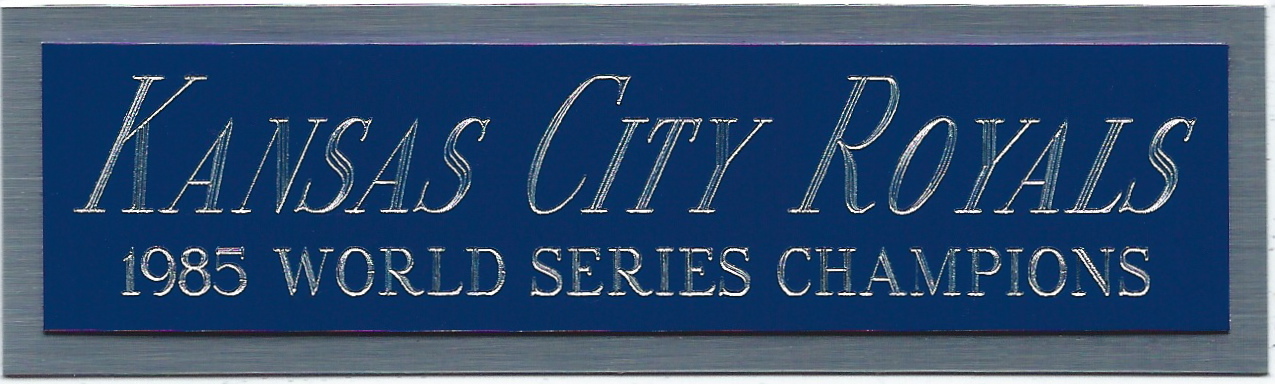1985 KANSAS CITY ROYALS CHAMPIONS NAMEPLATE AUTOGRAPHED Signed BASEBALL JERSEY