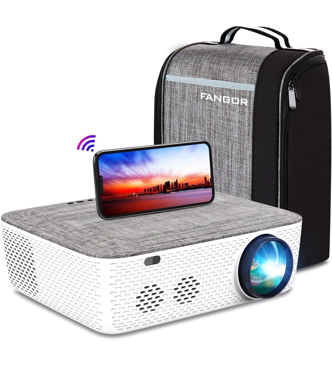 🎥 FANGOR F-701 Premium WiFi Projector Native 1080P Projector + Carrying Case
