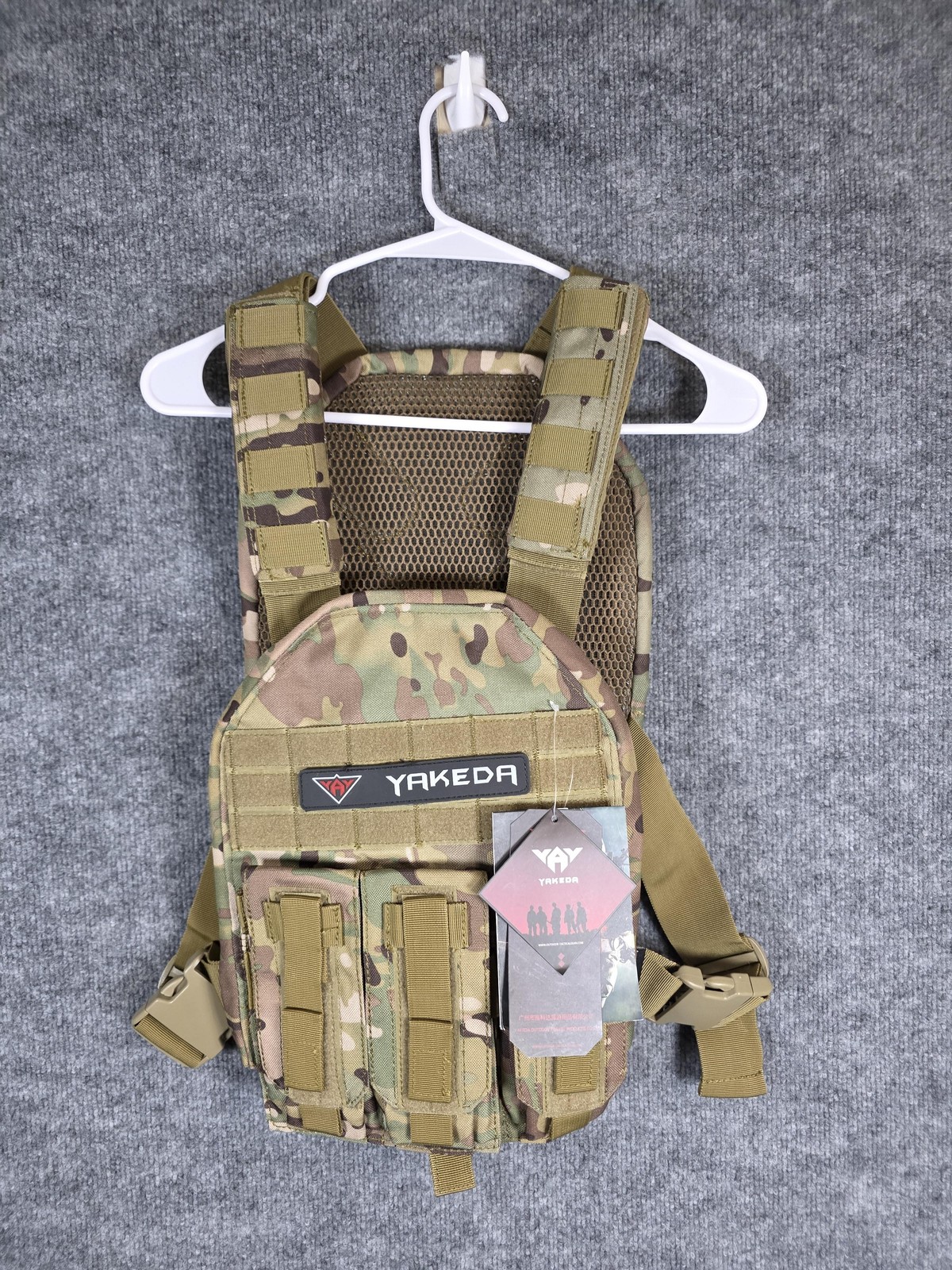 Yakeda Tactical Chest Rig Plate Carrier Vest MOLLE Camo Adjustable NEW Adult