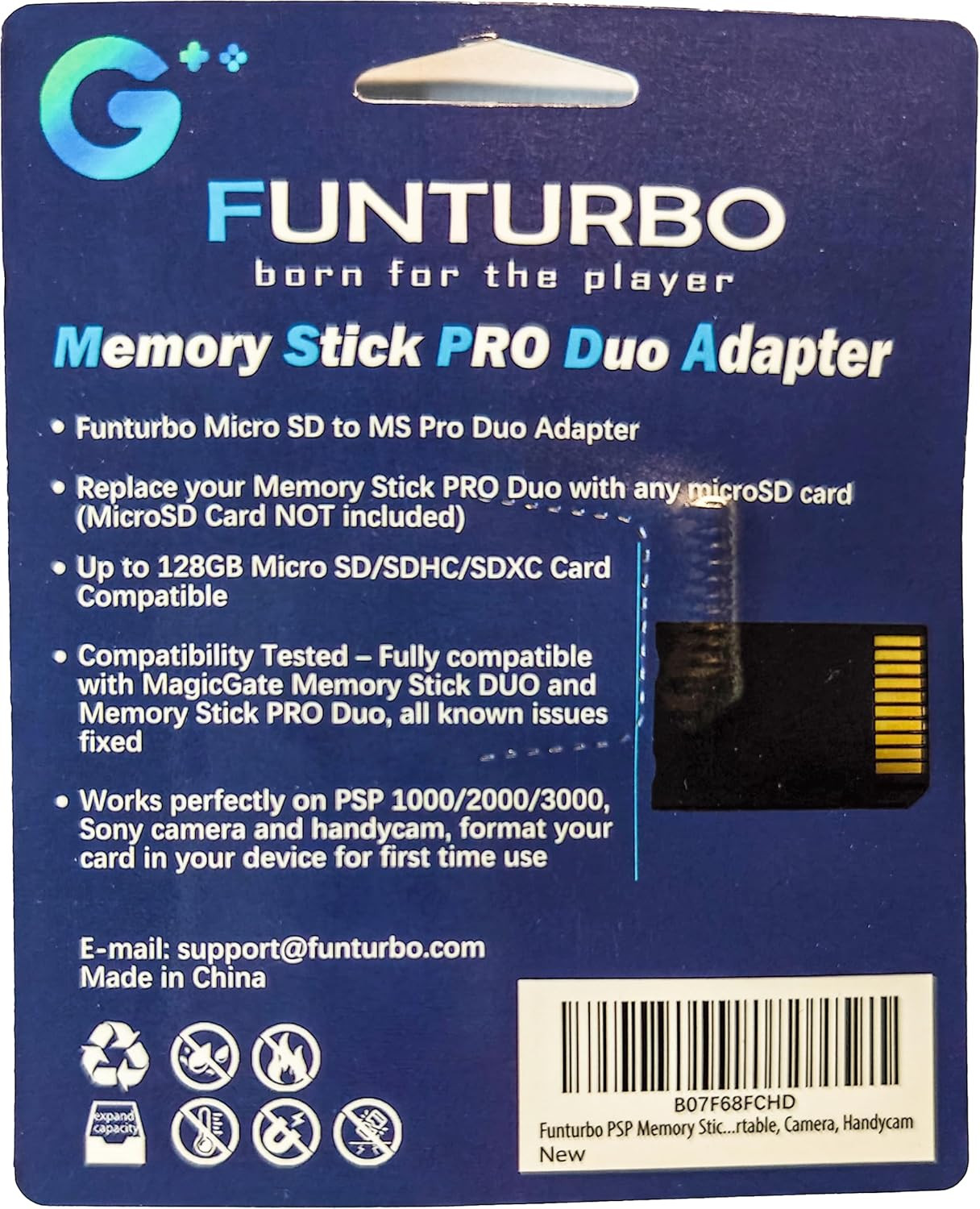 PSP Memory Stick Adapter, Micro SD to Memory Stick PRO Duo Magicgate Card for...