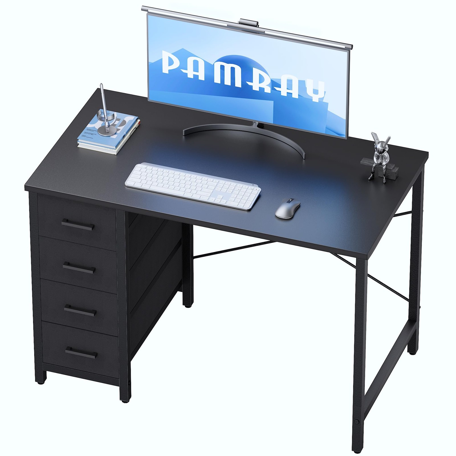 32 Inch Computer Desk with 4 Drawers Small Office Desk for Home Bedroom Study...