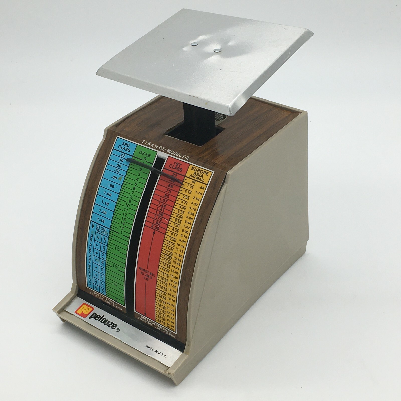 Vintage Pelouze 1985 Model X2 Small 2 Lb Postage Mail Scale Collectors ✨EXC✨