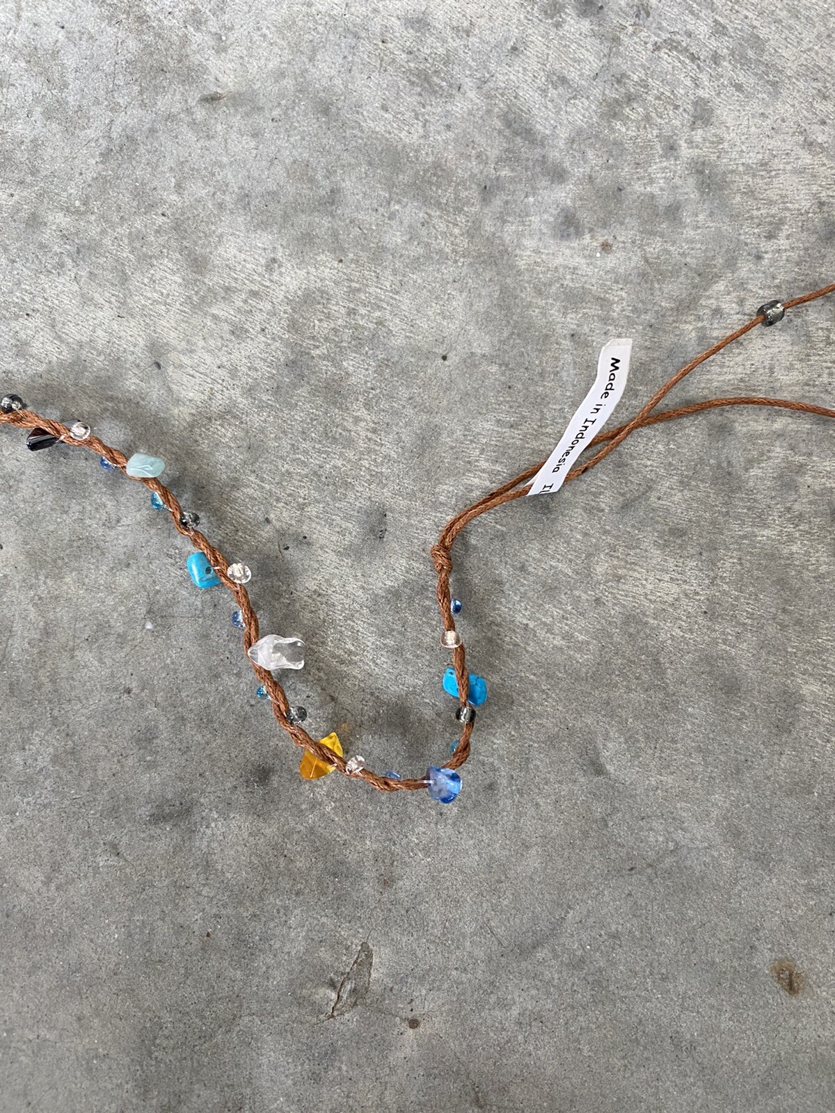 Rope Gemstone Artisan Hippie Boho Brown Bracelet