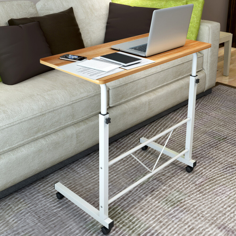 27-37" Height Adjustable Rolling Laptop Table Computer Desk Cart Over Bed Stand