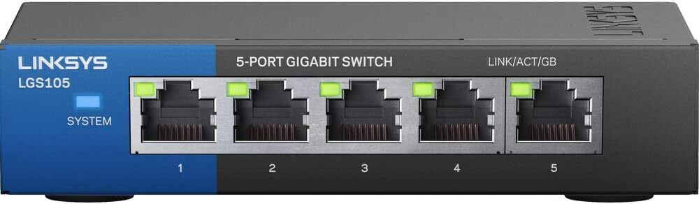 Linksys 5 Port Business Gigabit Unmanaged Switch 1000Mbps LGS105 V2