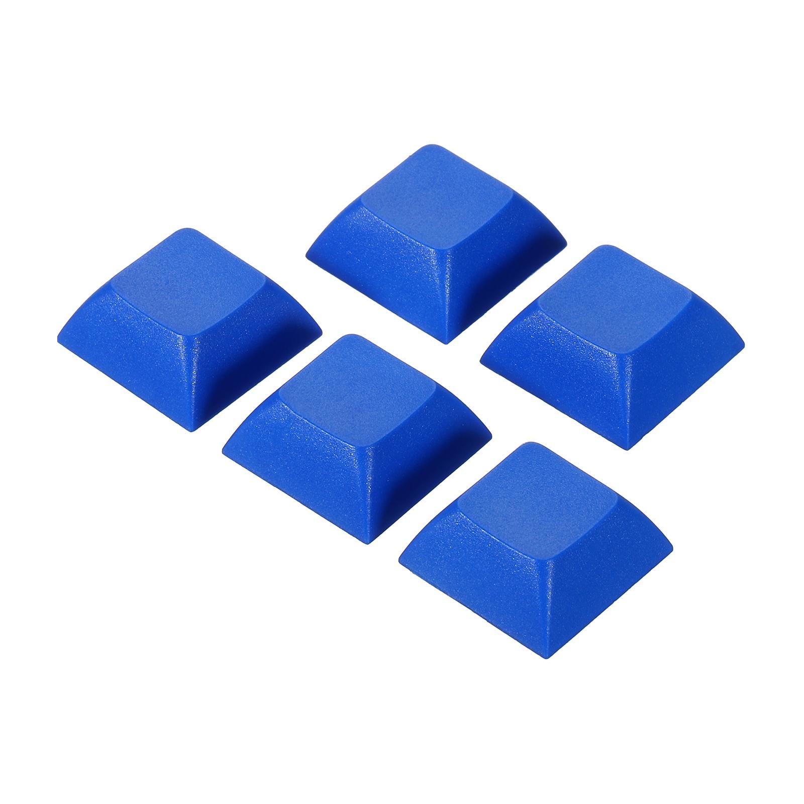 1U Blank Keycaps, 5 Pack MX Keyboard Replacement Universal PBT Mechanical, Blue