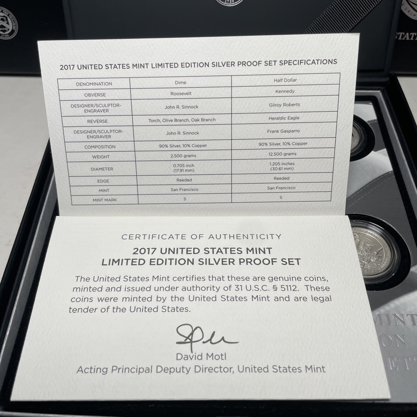 2017 U.S. Mint LIMITED EDITION SILVER PROOF SET w/COA