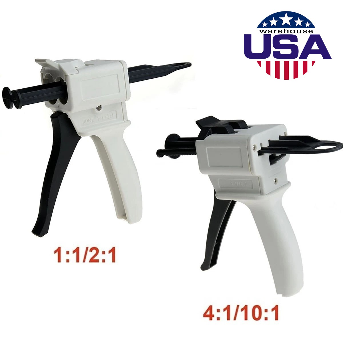Dental Dispenser Gun 1:1/2:1 10:1/4:1 50ml Impression Mixing Dispensing Gun Kit