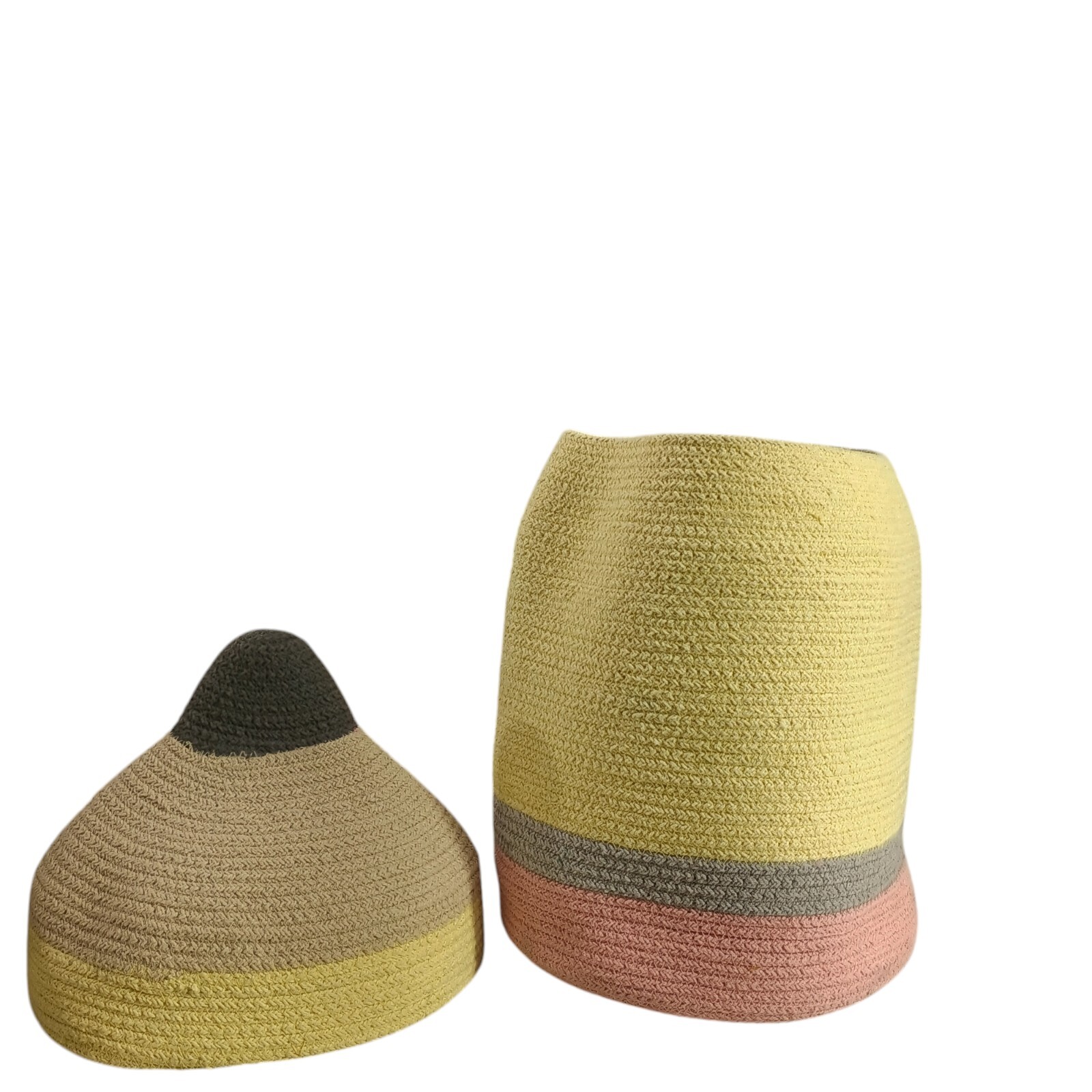 Lorena Canals Storage Handmade Woven Pencil Basket 17" Multicolor Decor