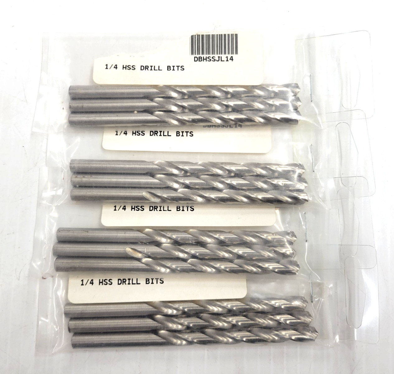 NEW, Dozen 1/4" High Speed Steel Drill bits